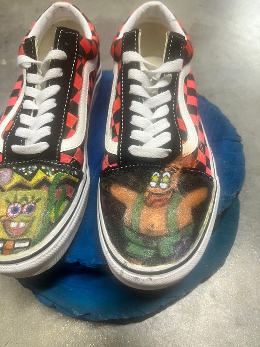 “goodwill find” Vans Size (8 M, 9.5 W, 40.5 EUR) SpongeBob & Patrick